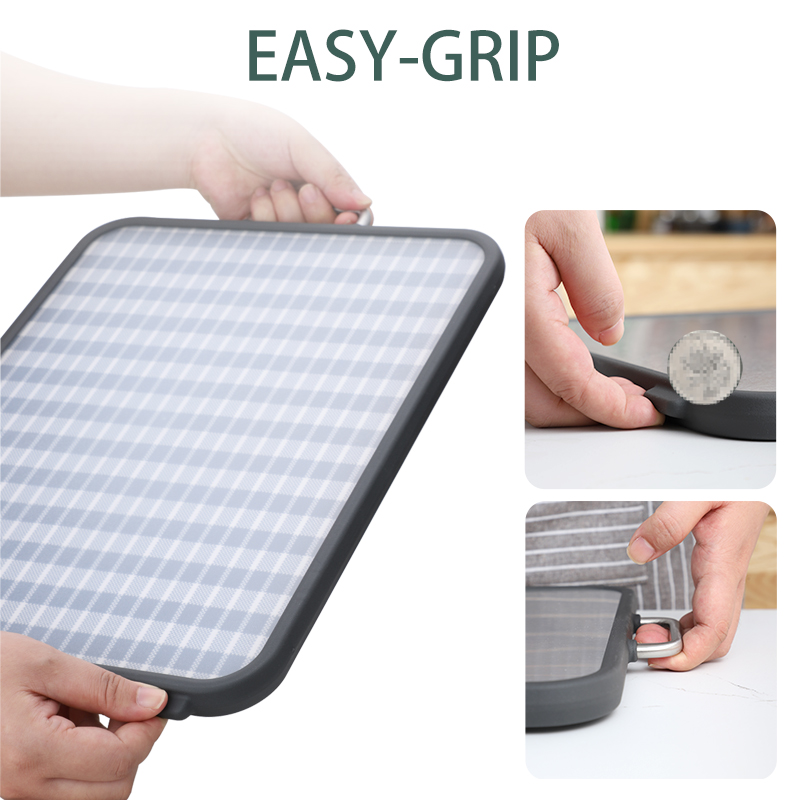 Black Flat SS Cuting Board with Standing Feet - Image 5