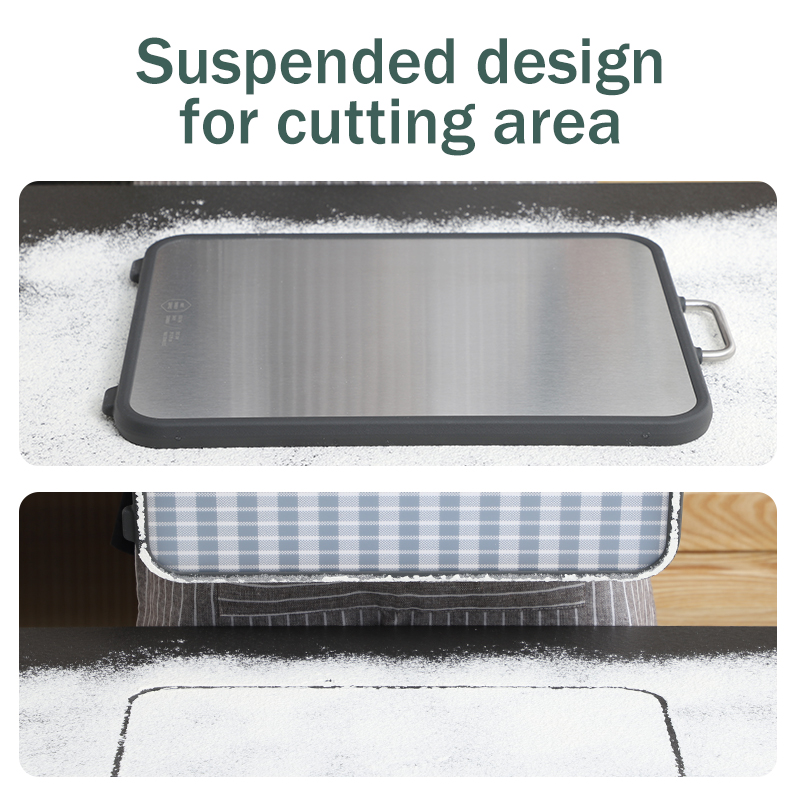 Black Flat SS Cuting Board with Standing Feet - Image 7